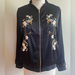 Zara embroidered bomber